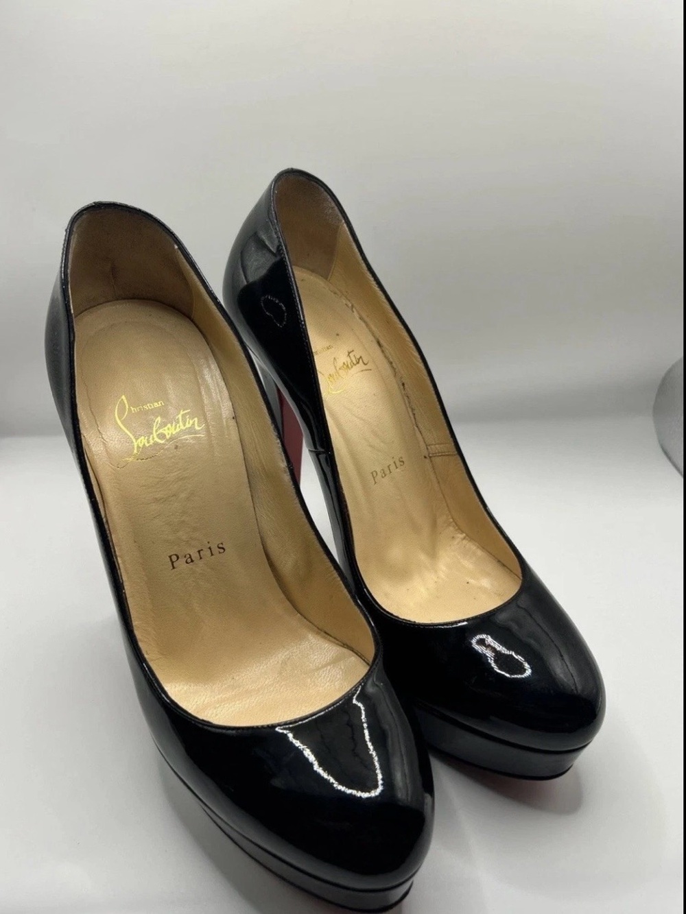 Christian Louboutin Bianca 140 patent calf pumps